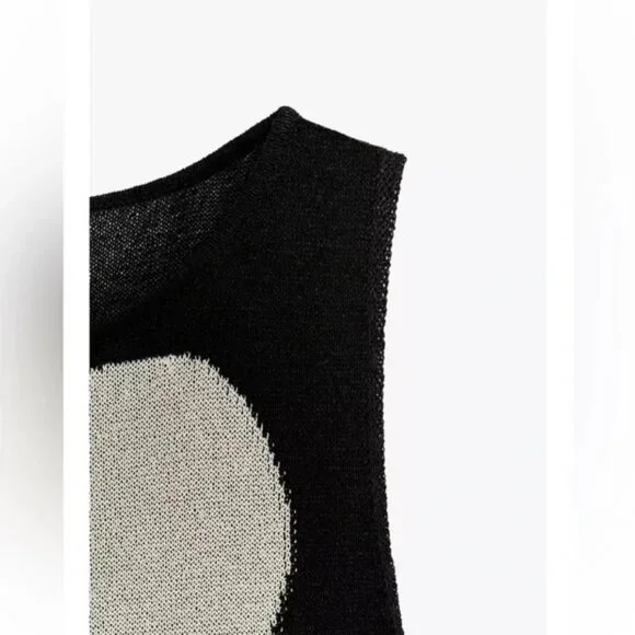 ZARA DOTTED KNIT MAXI DRESS